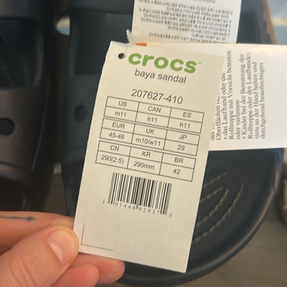 NWT CROCS • Blue Baya Sandals • Men’s Size 11 - Picture 2 of 3